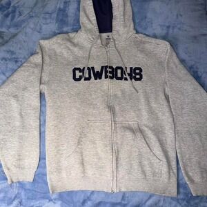Dallas Cowboys / Mens French Terry Hooded‎ men size m Sweatshirt / Gray /